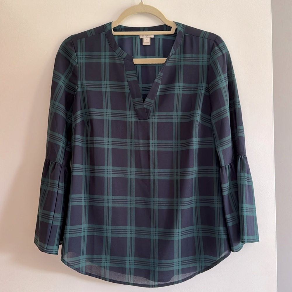 J Crew Tartan Top